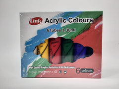LINK Acrylic Colors Set of 6 - 30 ml Tubes