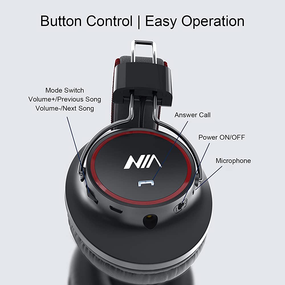 Nia S3000 Over Ear Music Headset Wireless Bluetooth Headphones