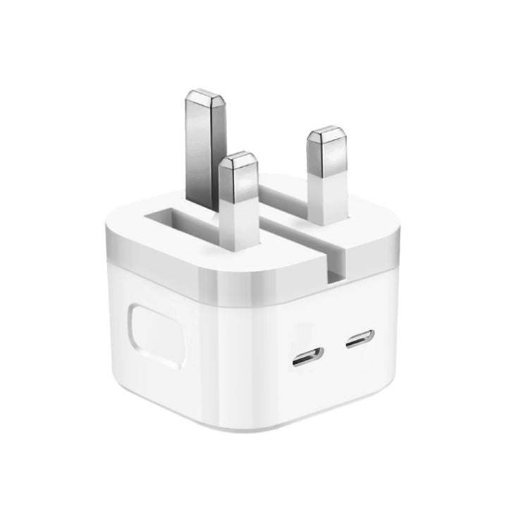 iPhone 14 Pro 3 Pin (UK Pin) 50w USB-C+C Power Adapter With USB-C To Lightning Cable