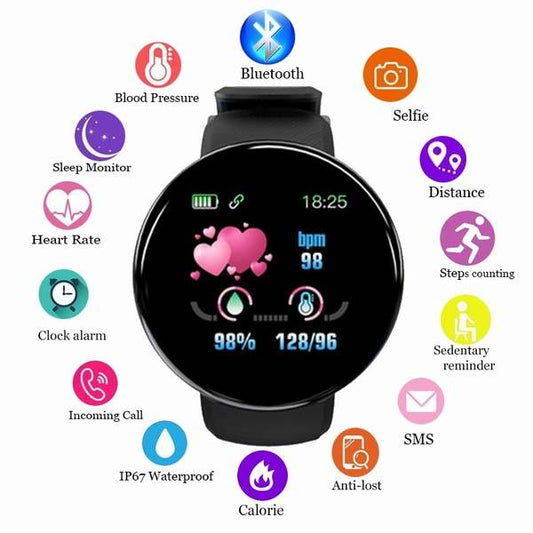 D18 Fitness Bracelet Blood Pressure Bluetooth Heart Rate Monitor