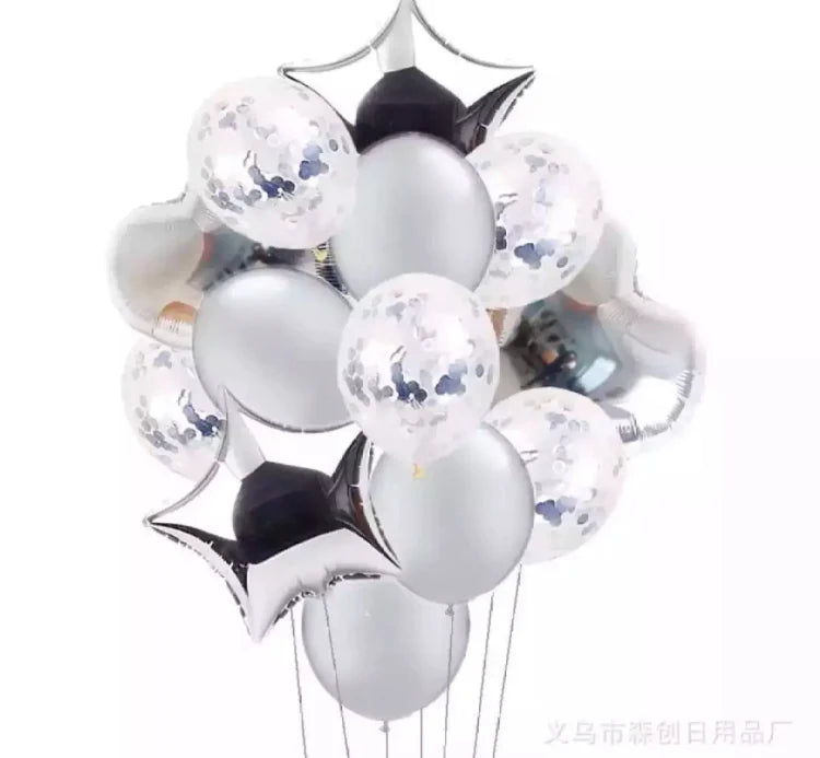 14 Pcs Confetti Decorative Party Balloons Set
