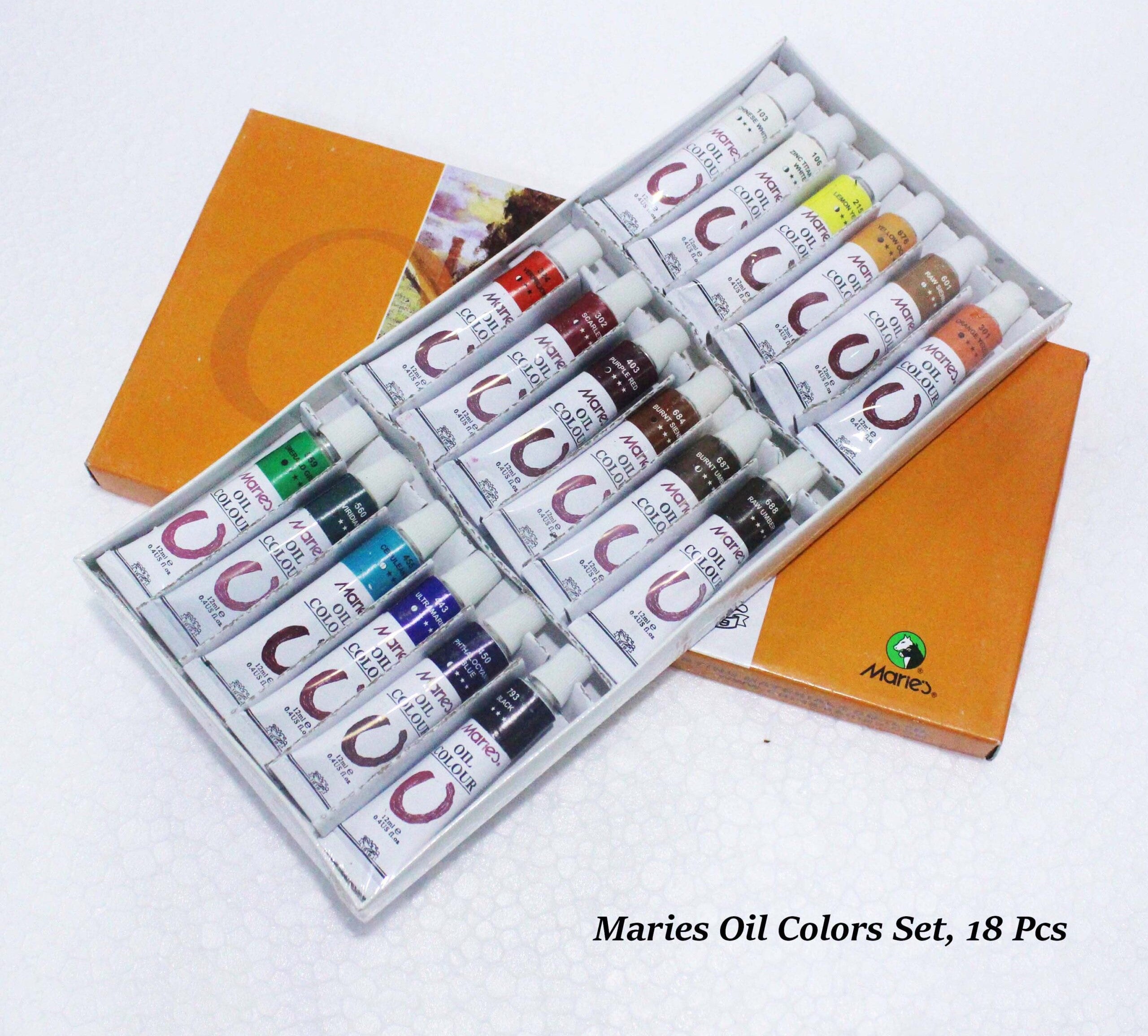 Maries Oil Paint 12ml Pack Of 18Pcs 1382