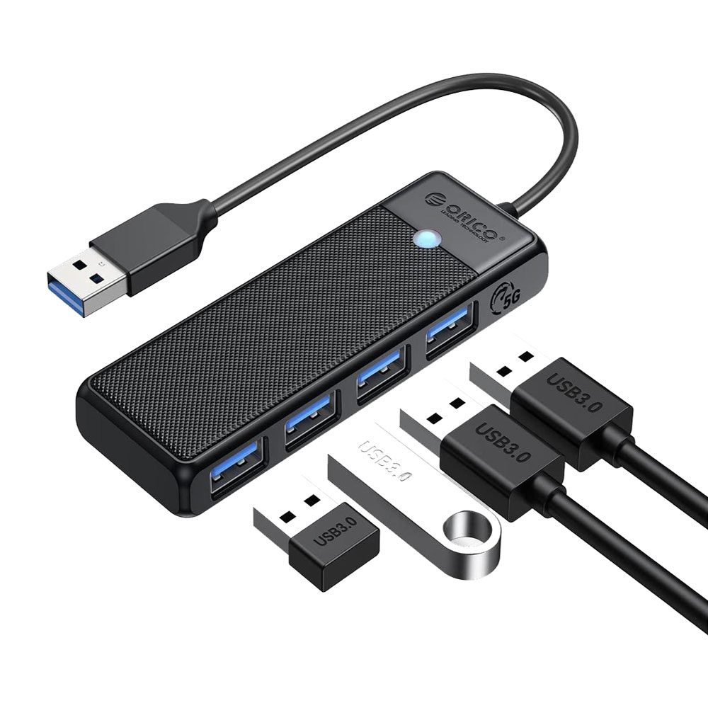Orico USB Hub 3.0 4 Ports Papw4a-U3-015-Bk-Ep Black Color