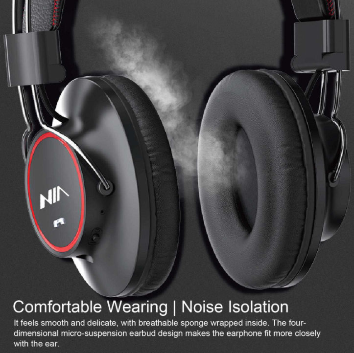 NIA S3000 Over Ear Music Headset Wireless Headphones