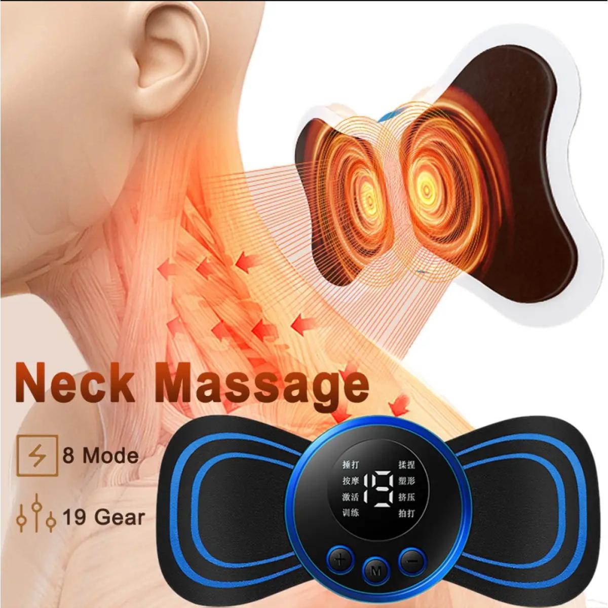 Mini Body Massager Pulse Neck Pain Relief EMS Butterfly - NY Store