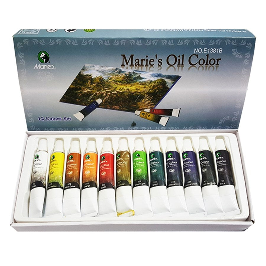Maries Oil Colour Set 12 Pieces No.E1381B
