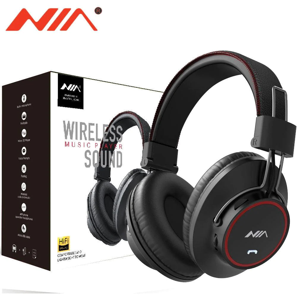 NIA S3000 Over Ear Music Headset Wireless Headphones