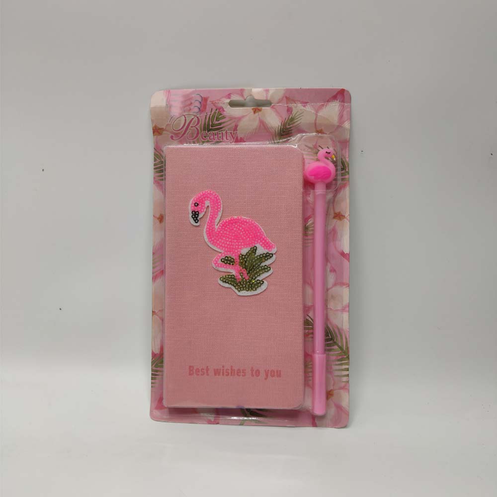 Packed Notebook flamingo with gel pen 48-2 Journals