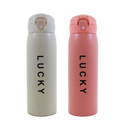 Lucky Metal Flask Water Bottle 500ml 0199