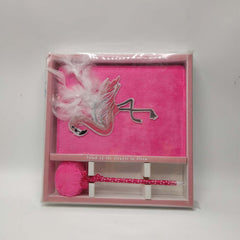 Notebook PVC Box furr flamingo A5-6