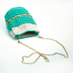 Aqua Crochet Bags