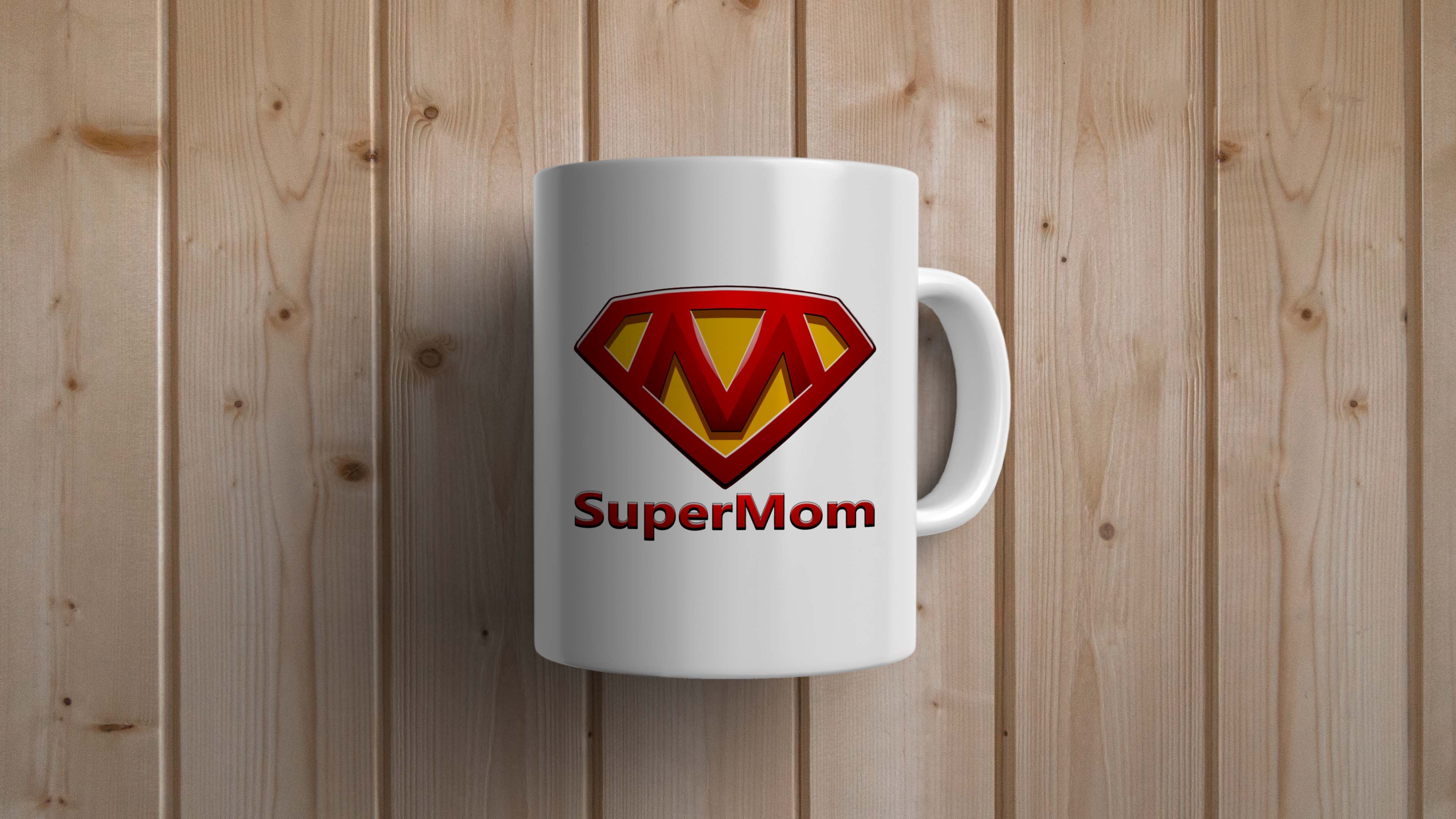 Supermom Figure Design Mug