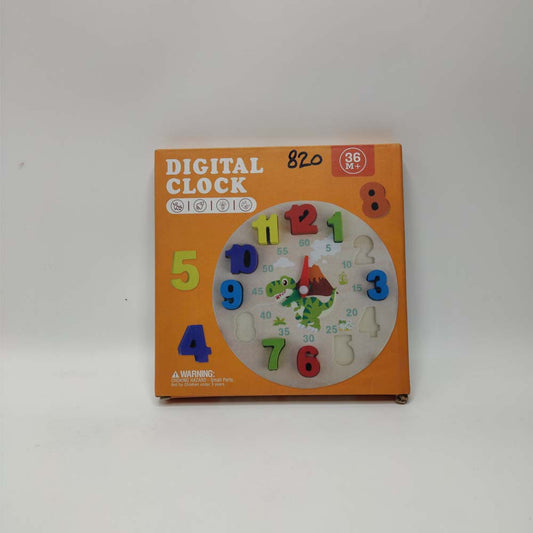 Wooden toy clock board 820