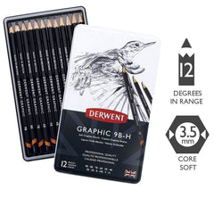Derwent Soft Graphite Color Pencil Tin Pack Of 12