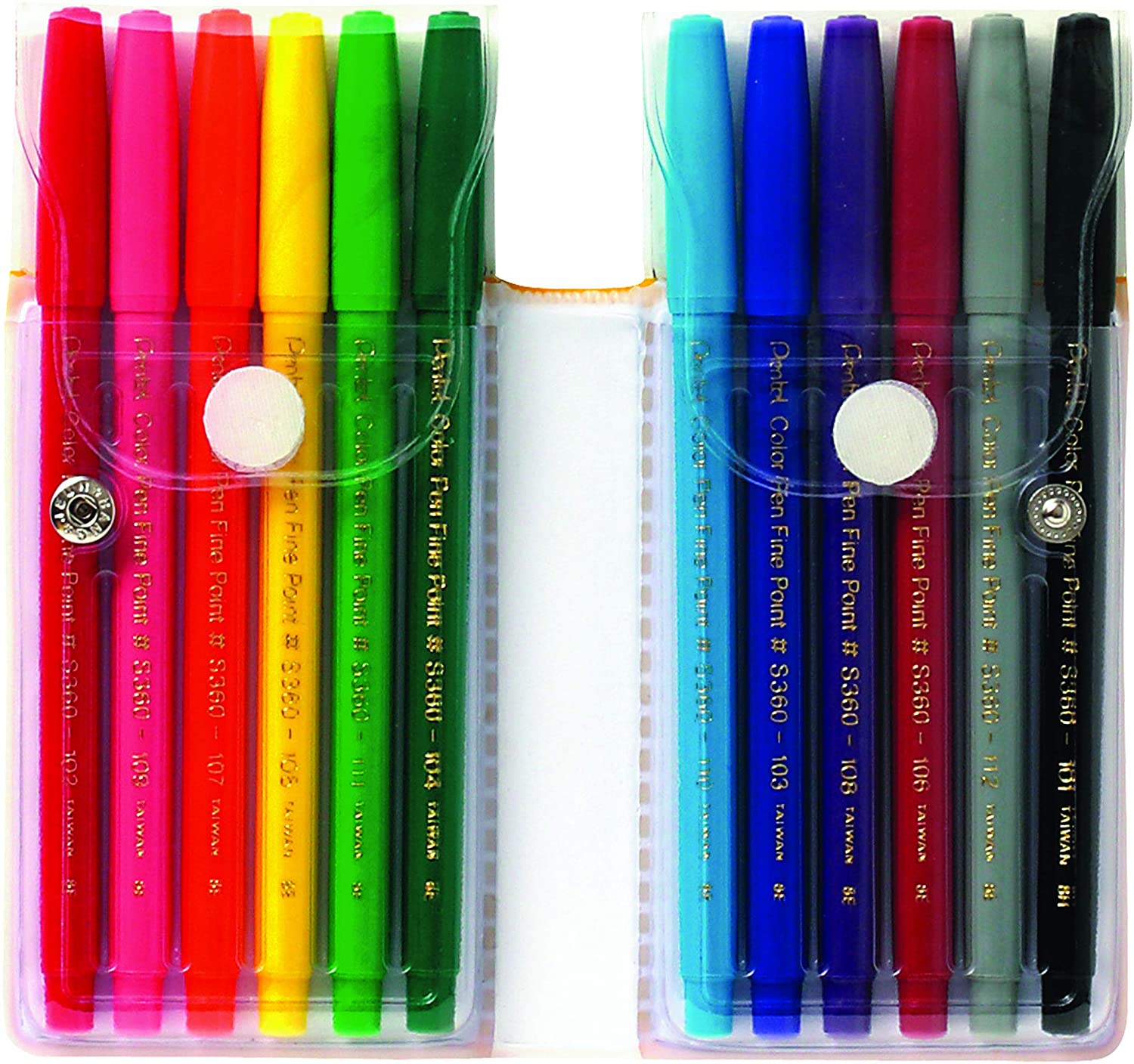 Pentel Art Color Pen Marker Set Of 12 Pieces