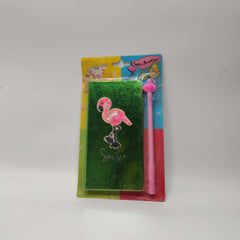 Packed Notebook Flamingo with gel pen 48-8 Journals