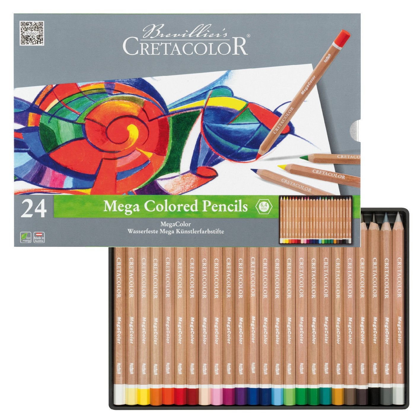 Cretacolor Megacolor Pencils In Tin Box Set