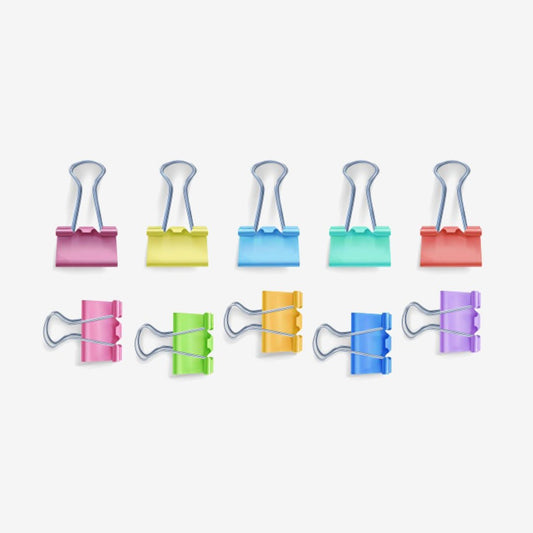 Colored Paper Binder Clips