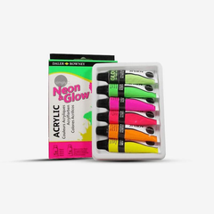 Daler Rowney Acrylic Neon Glow Paint Set of 6-School2Office-1010,acrylic paint,art supplies,best,daler rowney,new,paints and mediums