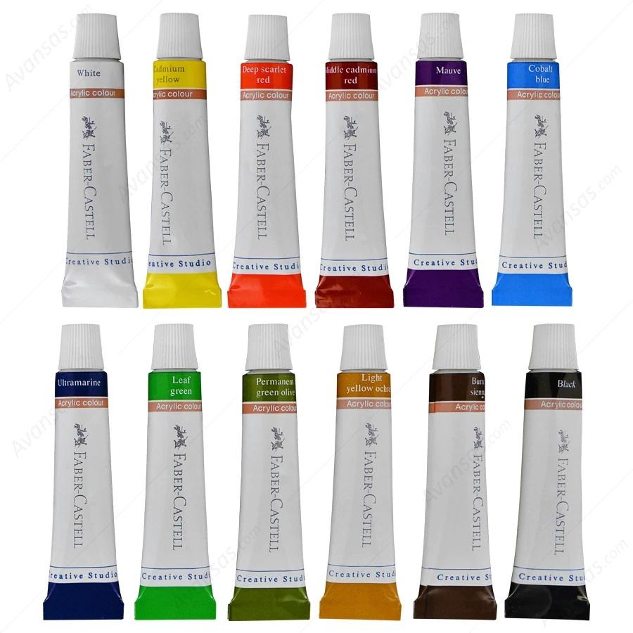 Faber Castell Acrylic Paint Starter Set Of 12
