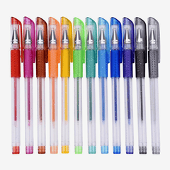 12 Piece Glitter Gel Pen Set — OfficeGoods
