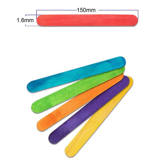 Color Wooden Ice Cream Craft Sticks