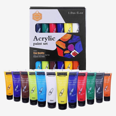 Keep Smiling Acrylic Paint 30ml Set Of 12-school2office.com-acrylic paint,art supplies,new,paints and mediums