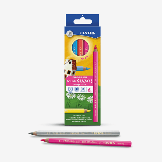 Lyra Giant Neon Color Pencils Set of 6 pcs