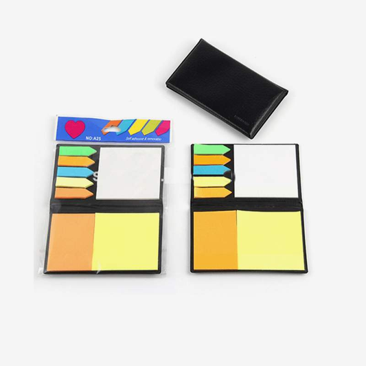 Mix Color Sticky Note With Leather Pad-School2Office-office supplies,sticky notes