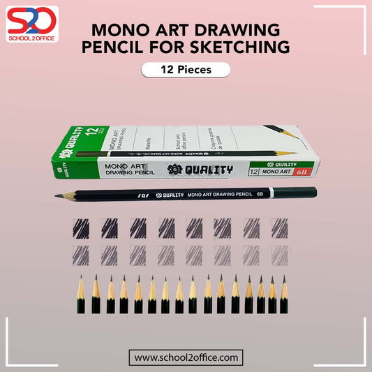 Quality Mono Art Drawing Pencil For Sketching 12pcs Box