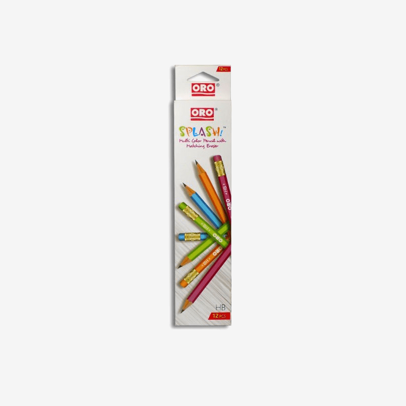 ORO Splash Multicolor Pencil 12 Piece