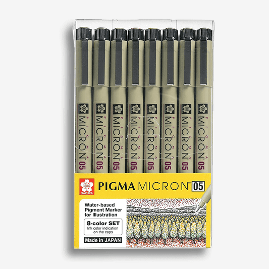 Sakura Pigma Micron Colored Pen 0.5 Set Of 8