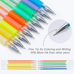 Glitter Gel Pens For Coloring Pack Of 12
