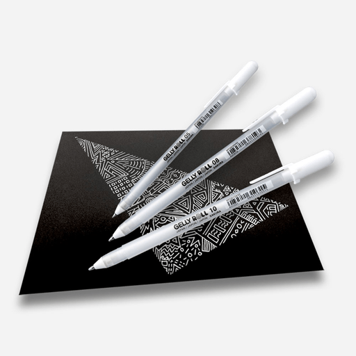 Sakura White Gelly Roll Pens Set Of 3